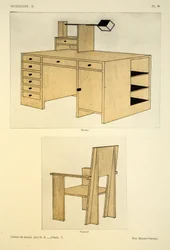 Cabinet de travail V, chez M. R.., en París, ilustración de 